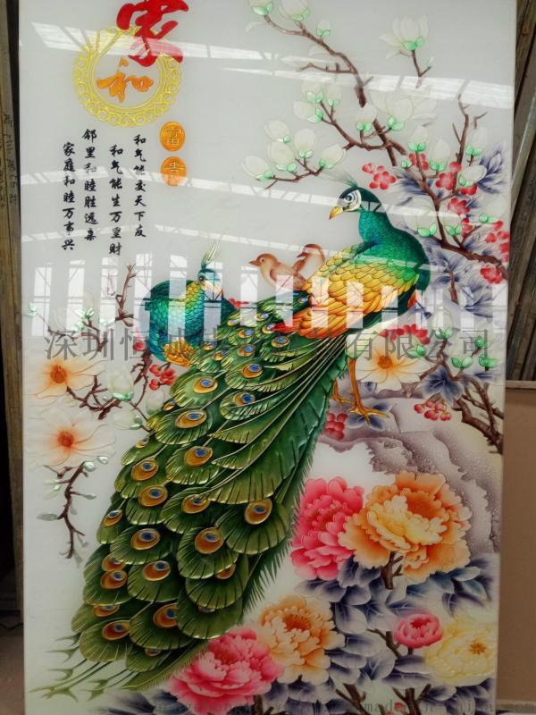 屏风玻璃3d图案打印机 背景墙打印机 uv平板打印机个性化定制机